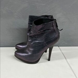 All Saints Snake Iridescent Ankle Boots
